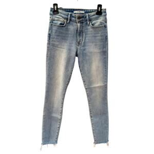 Sam Edelman The Stiletto Jeans 27 High Rise Skinny Ankle Frayed Hem